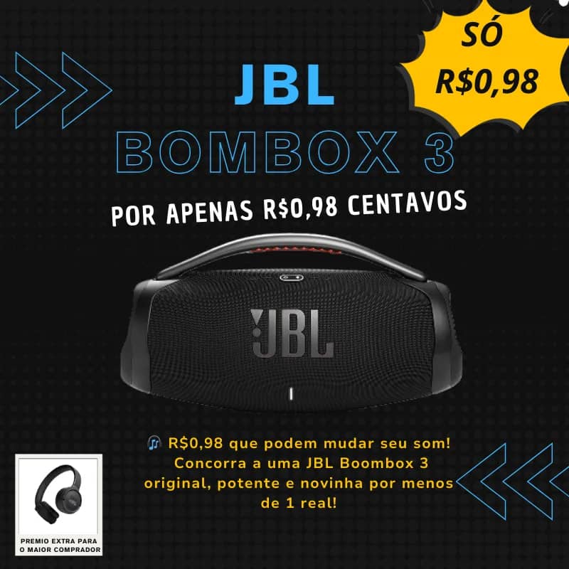 Imagem da campanha Caixa de Som JBL Boombox 3 PRETO