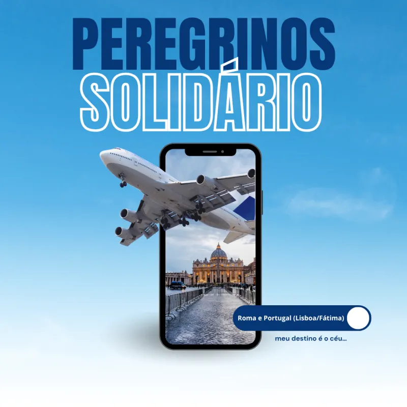 Imagem da campanha Peregrinos Solidários