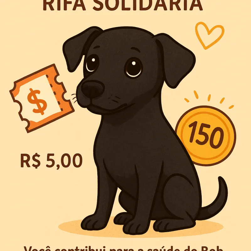 Imagem da campanha Todos pelo Bob - Rifa Solidária