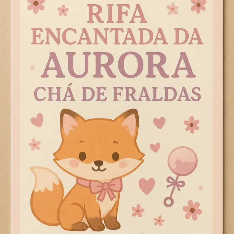 Imagem da campanha "Aurora Está Chegando!" – Campanha de Chá de Fraldas