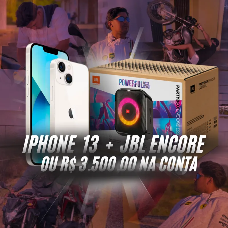 Imagem da campanha KIT INFLUENCER!!! IPHONE 13 + JBL ENCORE OU R$ 3.500,00 NA SUA CONTA!!!!