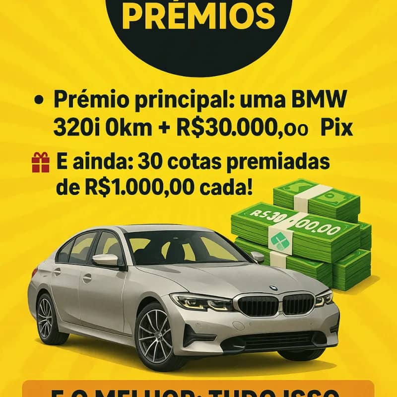 Imagem da campanha BMW 320i + 30 mil no Pix