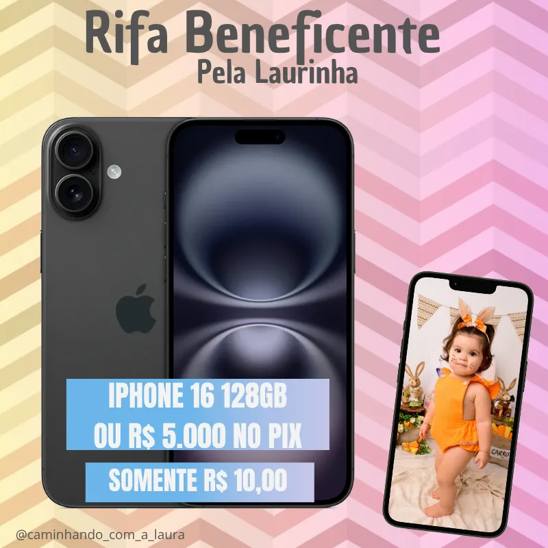 Imagem da campanha Rifa Beneficente - Caminhando com a Laura