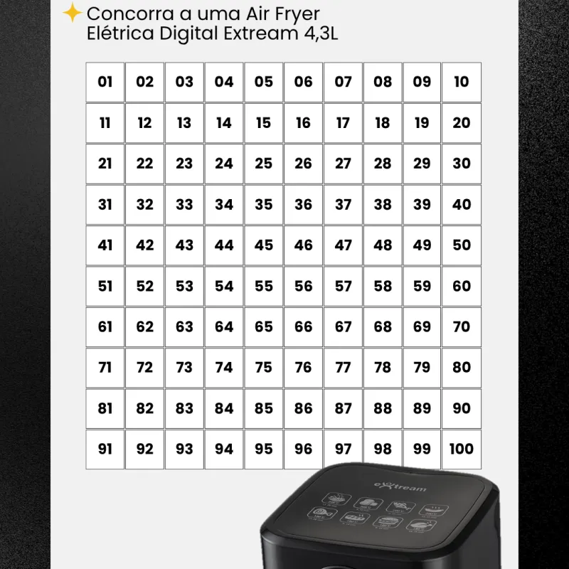 Imagem da campanha Air Fryer Elétrica Digital Extream 4,3L
