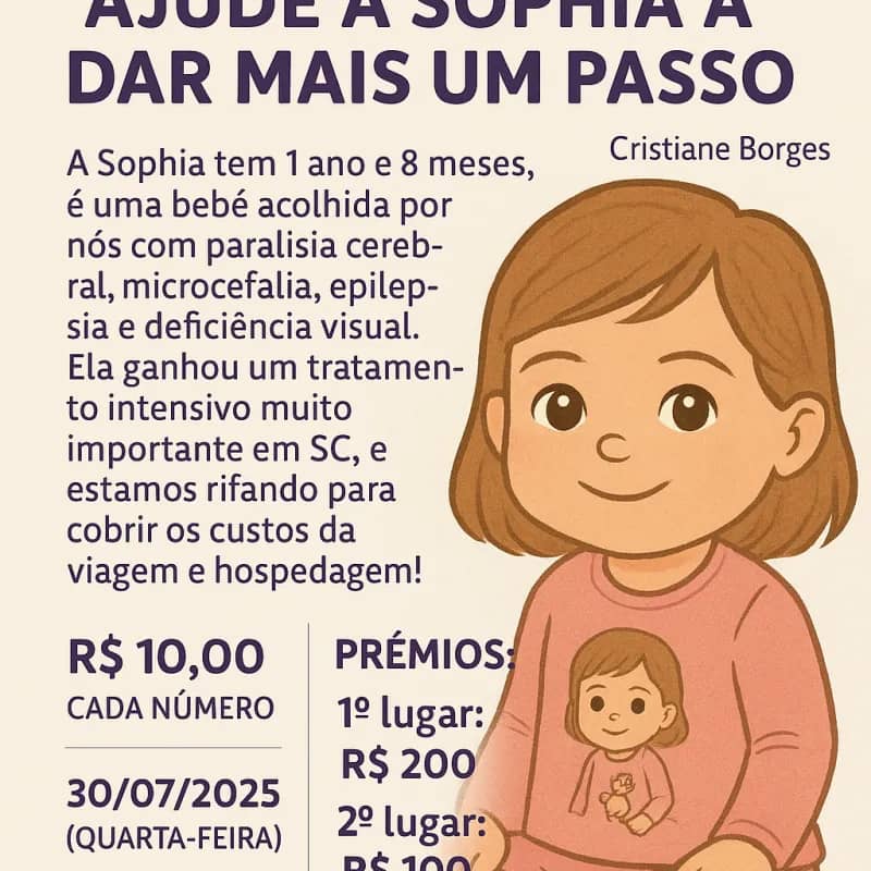 Imagem da campanha Ajude a Sophia Andar