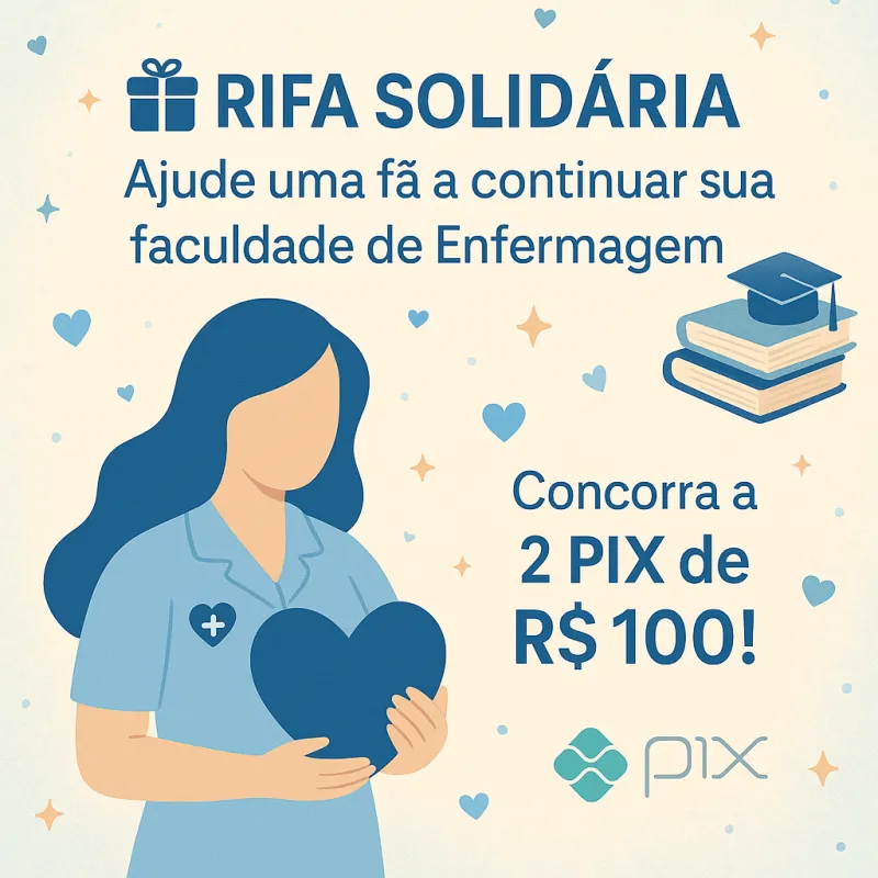 Imagem da campanha Rifa do Coração 💙 — Ajude uma fã a continuar estudando