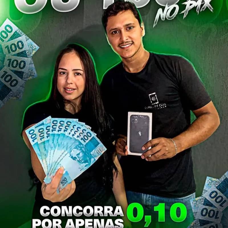 Imagem da campanha iphone 11 ou 1.000R$ Mil Reais na sua conta