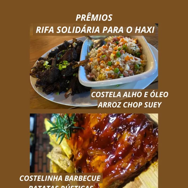 Imagem da campanha Rifa Solidária em prol de uma biopsia do Haxi