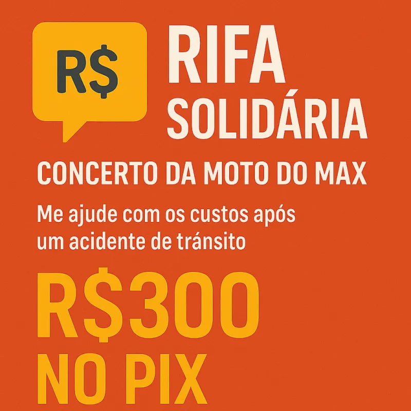 Imagem da campanha Arrecadação para despesas médicas e concerto da moto