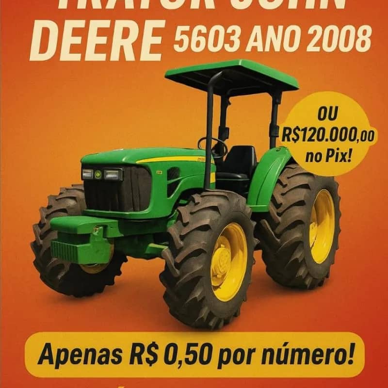 Imagem da campanha Trator John Deere 5603 ano 2008 ou 120 mil no Pix