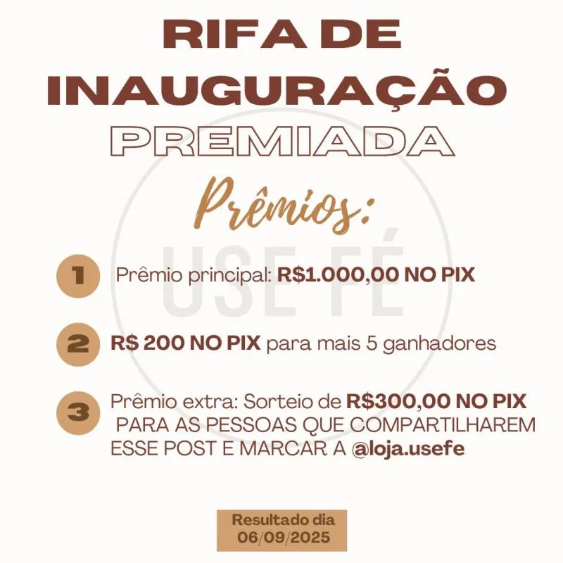 Imagem da campanha RIFA PREMIADA MIL REAIS