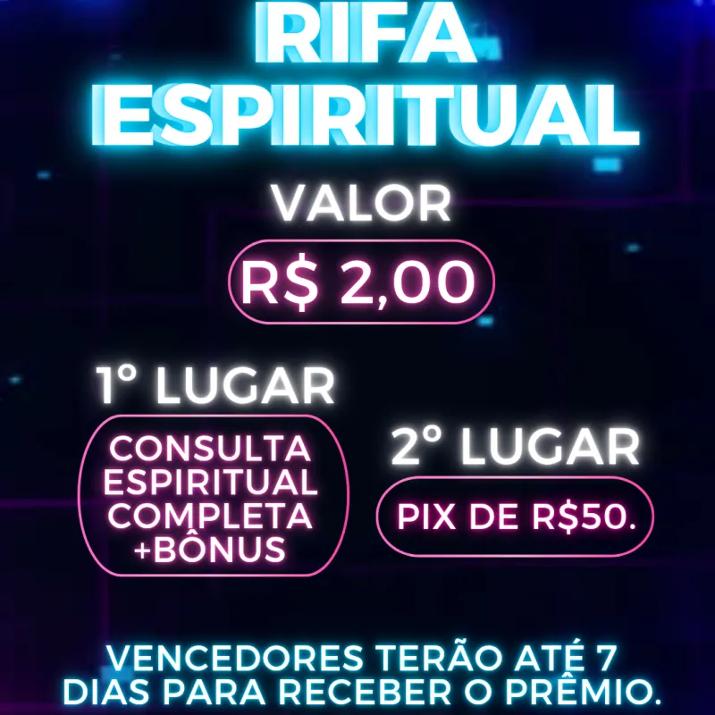 Imagem da campanha Rifa Espiritual Consulta + Pix Premiado
