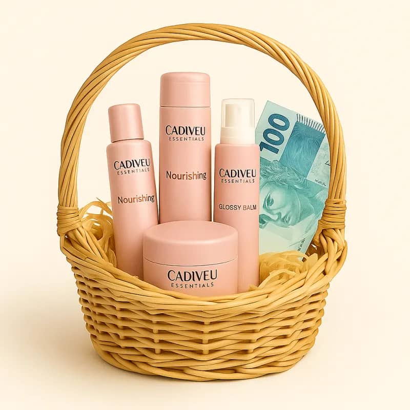 Imagem da campanha “Rifa Beleza Premiada: Kit Cadiveu + R$100”