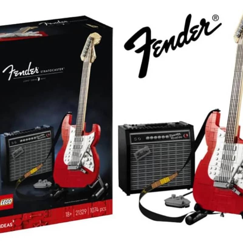 Imagem da campanha Sorteio LEGO GUITAR Fender Stratocaster