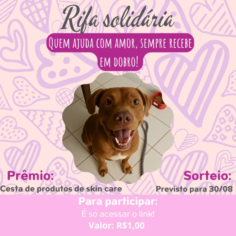 Imagem da campanha 📢 RIFA SOLIDÁRIA – PARTICIPE E AJUDE! 💖