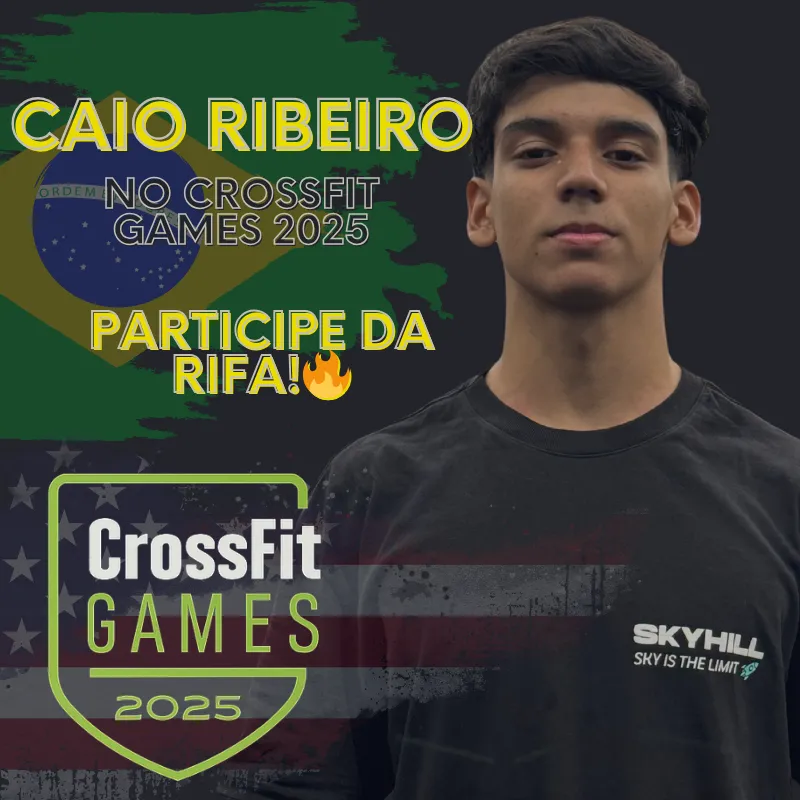 Imagem da campanha Apoie o Caio no CrossFit Games 2025