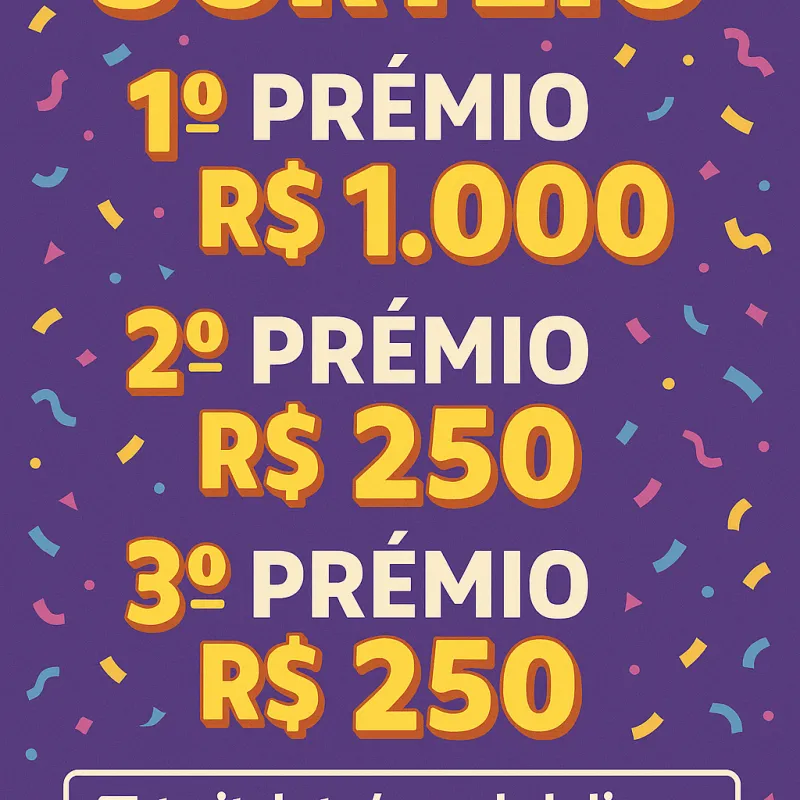 Imagem da campanha Sorteio pix premiado