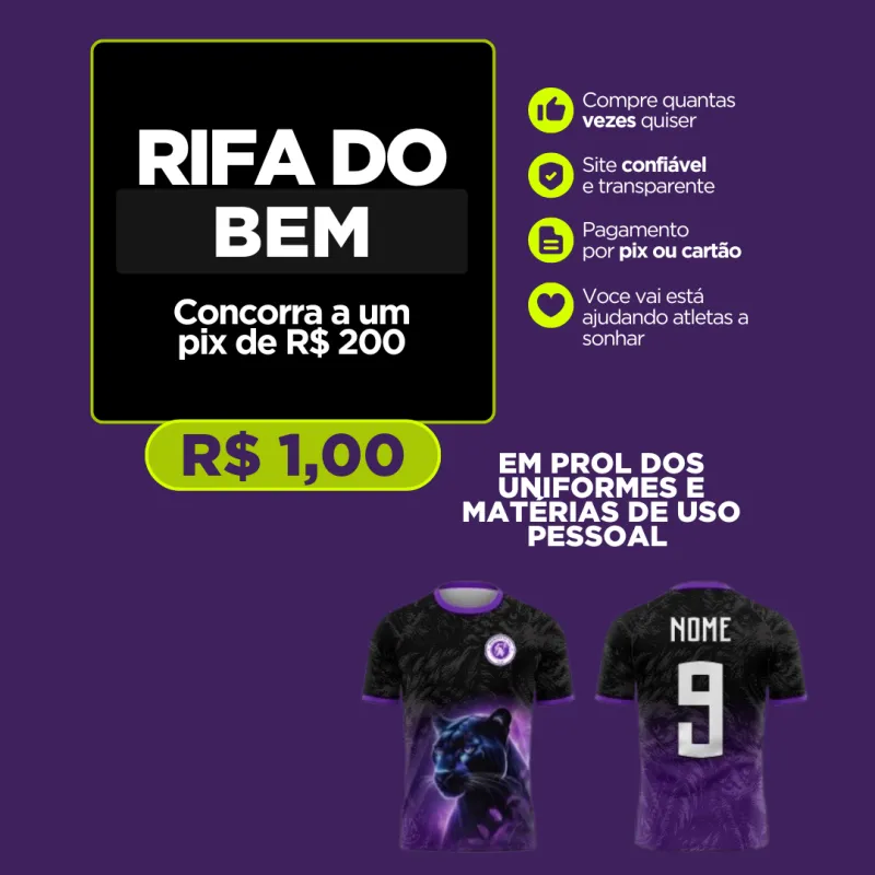 Imagem da campanha RIFA DO BEM - UNIFORMIZANDO SONHOS