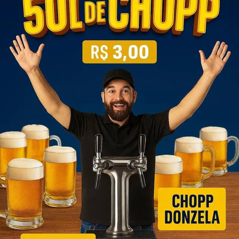 Imagem da campanha 🎉 Premiação da Alegria – 50L de Chopp Donzela 🍺