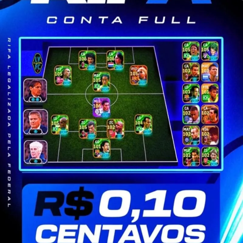 Imagem da campanha *CONTA FULL* por apenas *R$ 0,10 CENTAVOS! 😱*