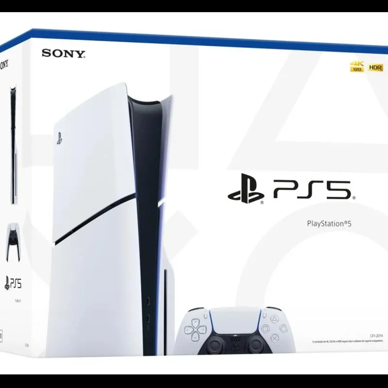 Imagem da campanha PS 5 Slim 1TB branco