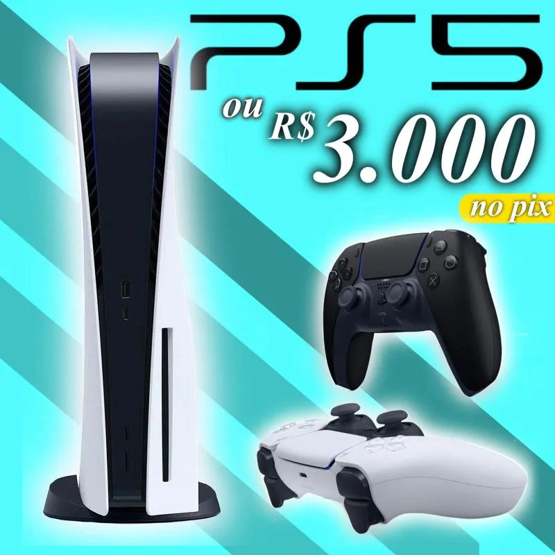 Imagem da campanha PS5 na sua Sala  ou R$3.000 na sua mão!!!