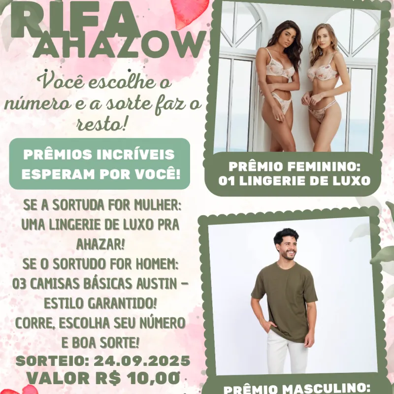 Imagem da campanha RIFA AHAZOW!