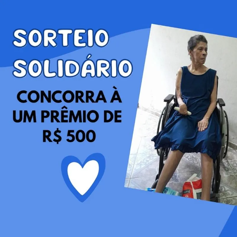 Imagem da campanha Sorteio Solidário Mãe Acamada