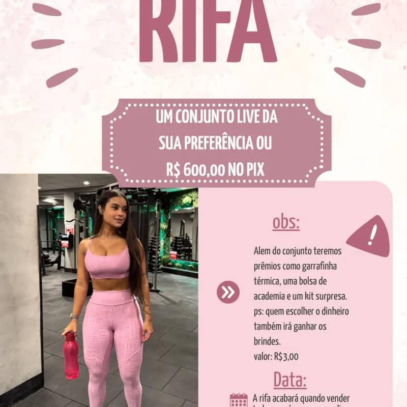 Imagem da campanha CONJUNTO LIVE OU R$600 NO PIX + BRINDES