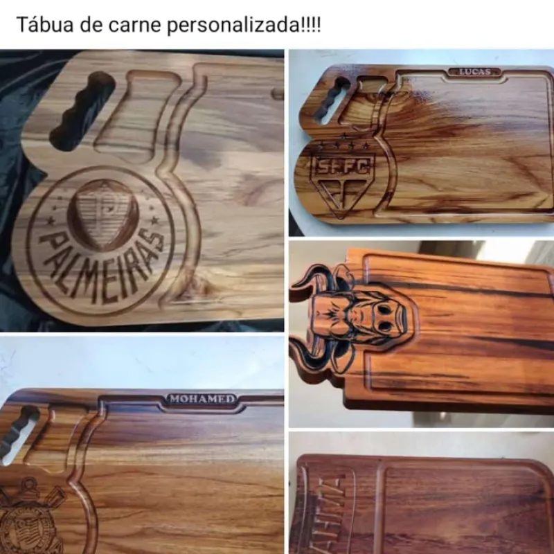 Imagem da campanha Tábua de carne personalizada! Após o sorteio ganhador escolhe o modelo da personalização