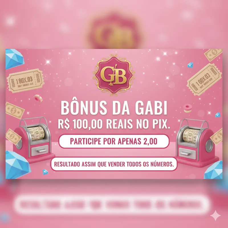 Imagem da campanha BÔNUS R$100,00 NO PIX