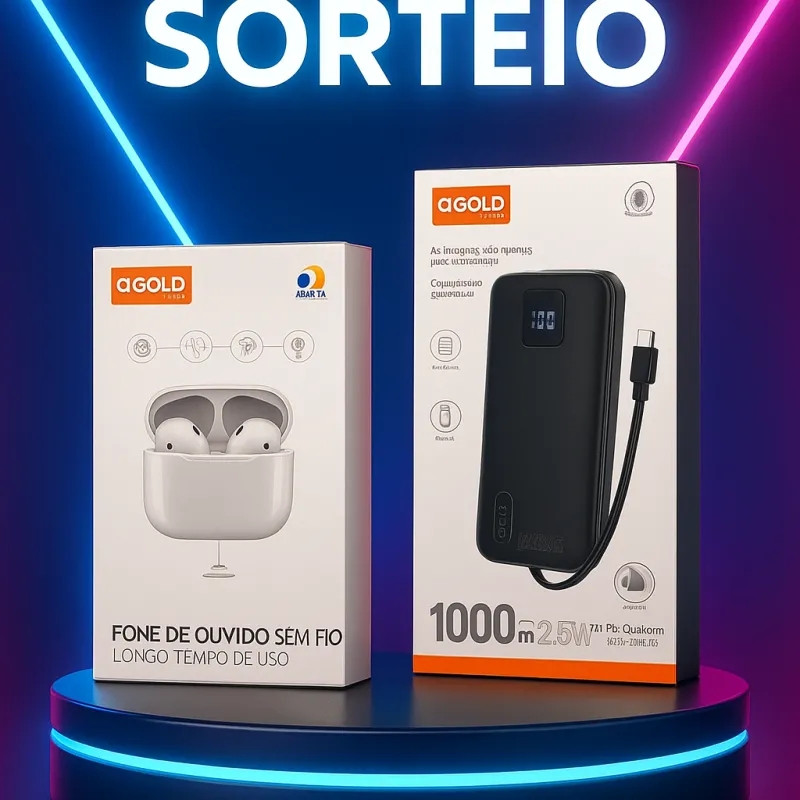 Imagem da campanha Rifa de um fone bluetooth e um power bank