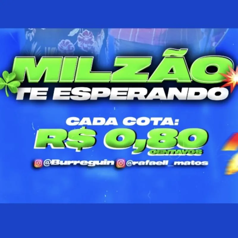 Imagem da campanha Mil Reais por apenas 0,80 centavos 💥
