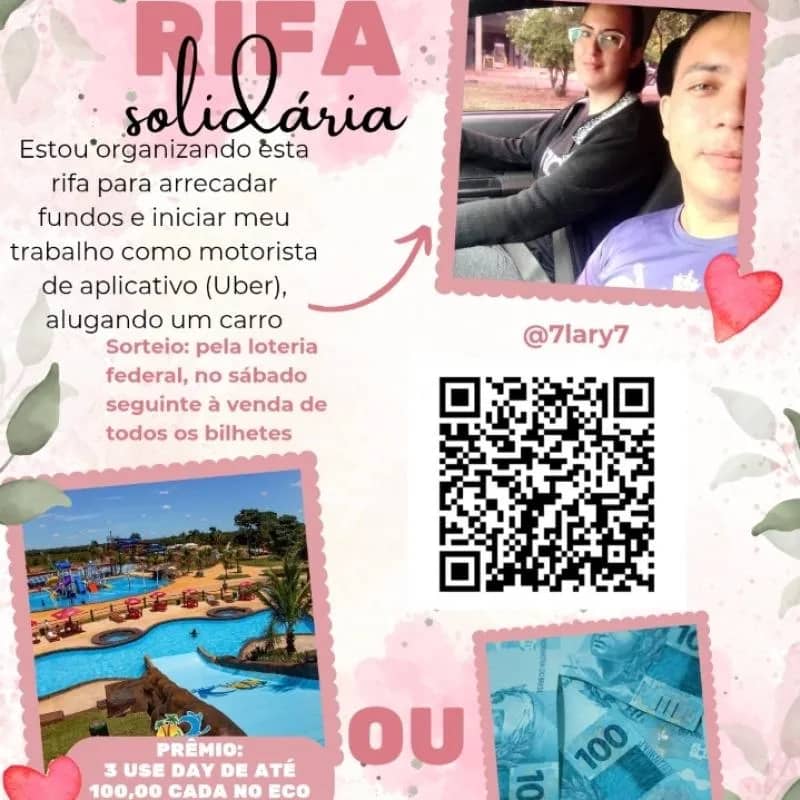 Imagem da campanha Rifa Solidária – Escolha entre 3 Day Use no Eco Park - CG ou R$300 em Pix