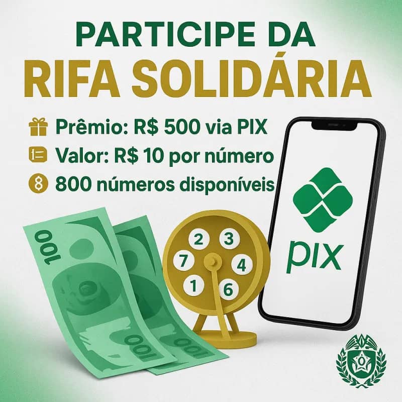 Imagem da campanha Sorte Solidária: Ajude e Concorra a R$ 500!