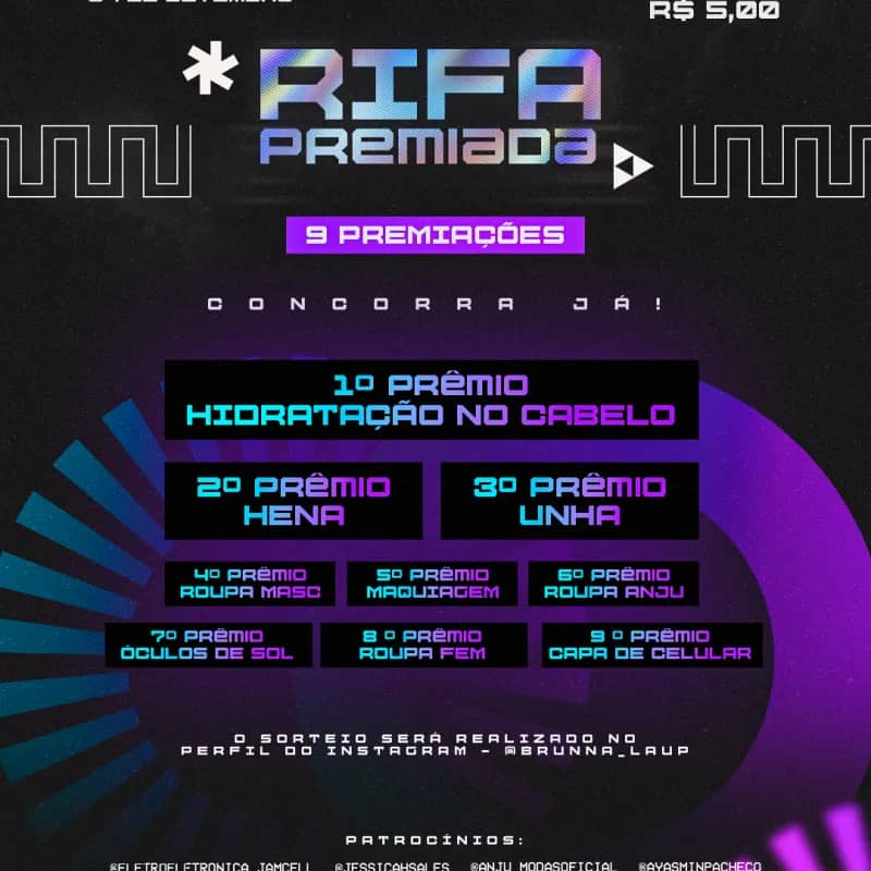 Imagem da campanha RIFA PREMIADA