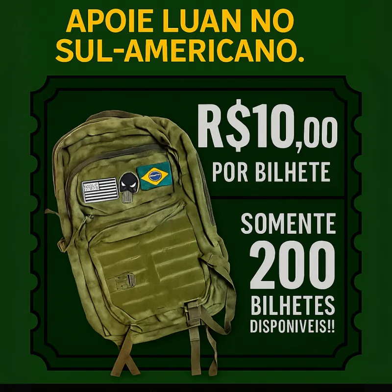 Imagem da campanha Rifa solidária Sul Americano