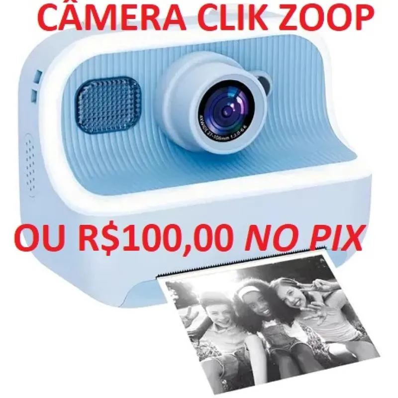 Imagem da campanha Câmera Fotográfica Digital Infantil Instantânea Click Zoop ou R$100 no PIX