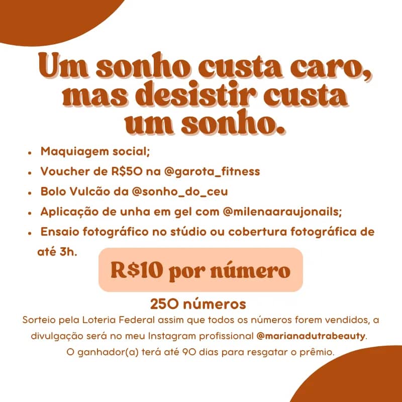 Imagem da campanha Um sonho custa caro, mas desistir custa um sonho.