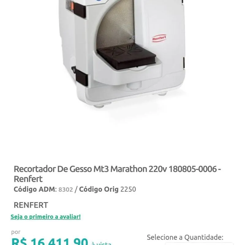 Imagem da campanha Recortador de Gesso MT3 Marathon 220V - Renfert 🎁
