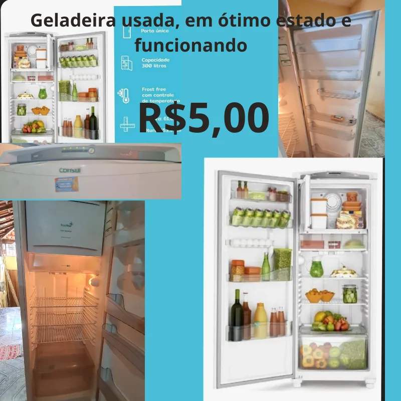 Imagem da campanha Rifa Solidária – Geladeira Consul 300L em Apoio ao Sr. José