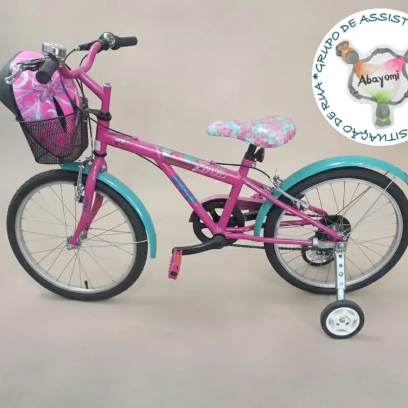 Imagem da campanha Rifa Solidaria - Bicicleta Infantil (Usada) + Capacete - Modelo Caloi Barbie -Aro 20 - Freio V Brake - Cambio Traseiro