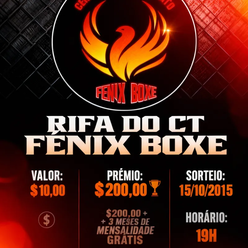 Imagem da campanha RIFA DO CT FÊNIX BOXE