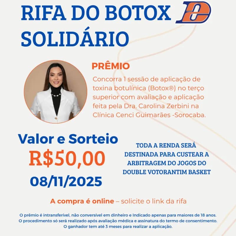 Imagem da campanha RIFA DO BOTOX SOLIDÁRIO