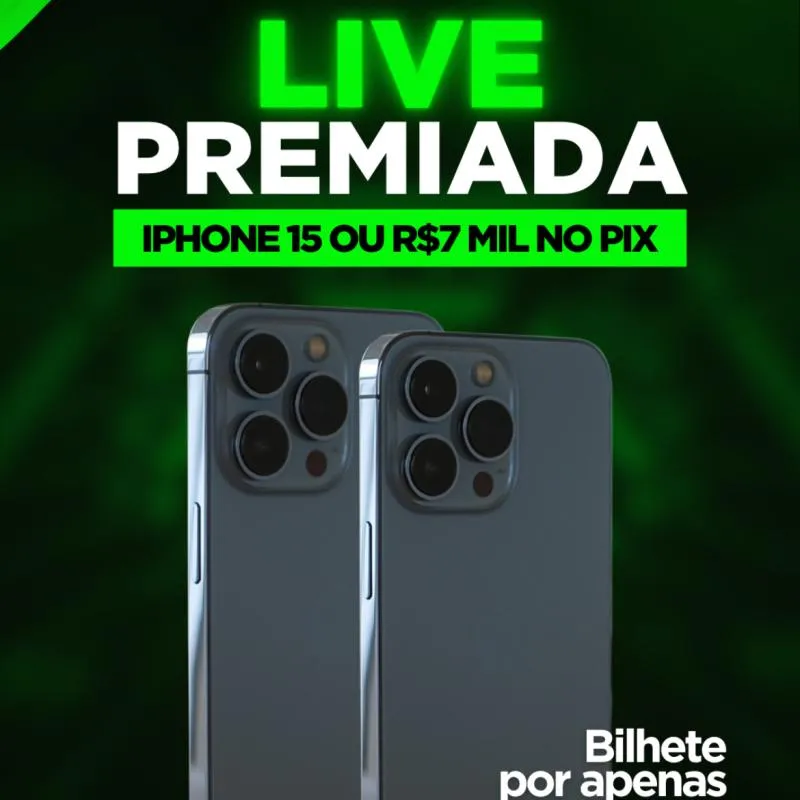 Imagem da campanha Live premiada