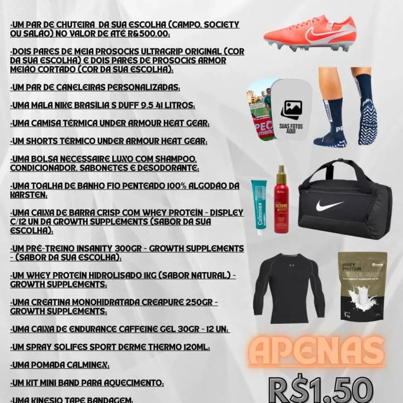 Imagem da campanha 🎟️ RIFA KIT ATLETA PREMIUM 🎟️