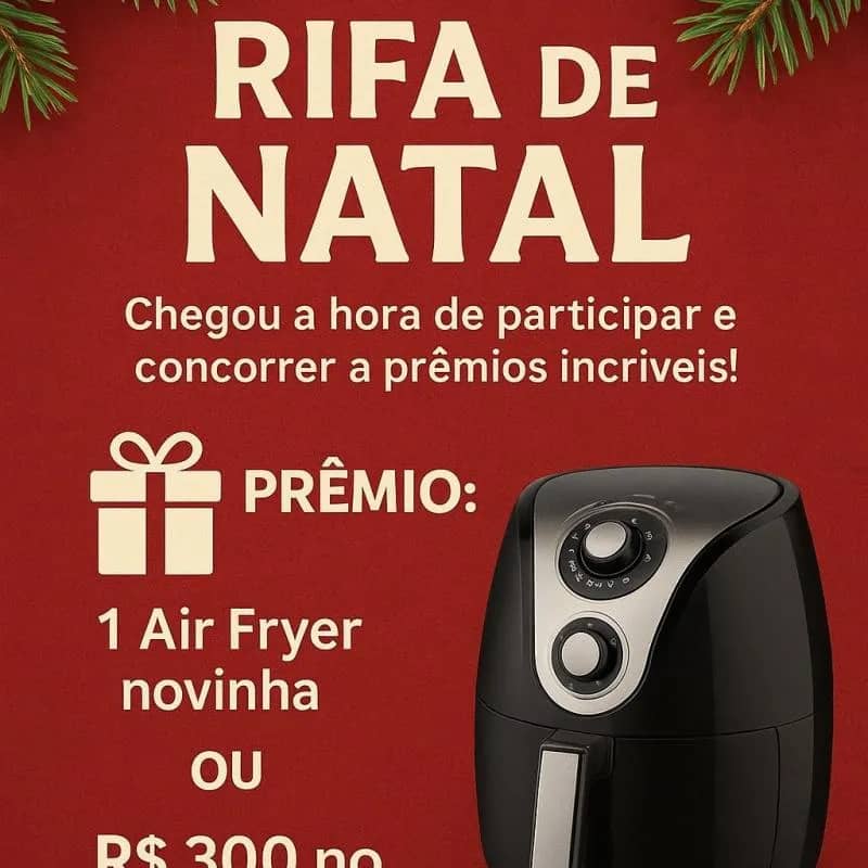 Imagem da campanha Air Fryer novinha ou se preferir 300 no PIX💸