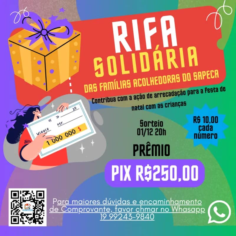 Imagem da campanha Rifa Beneficente do NATAL SAPECA