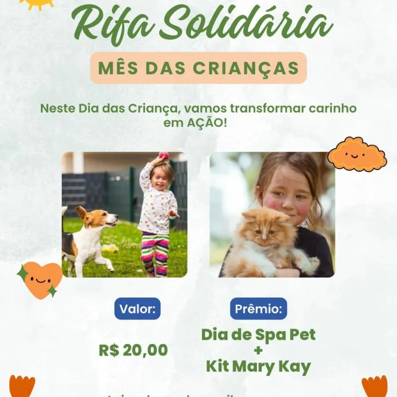 Imagem da campanha Rifa Solidaria Mês das Crianças