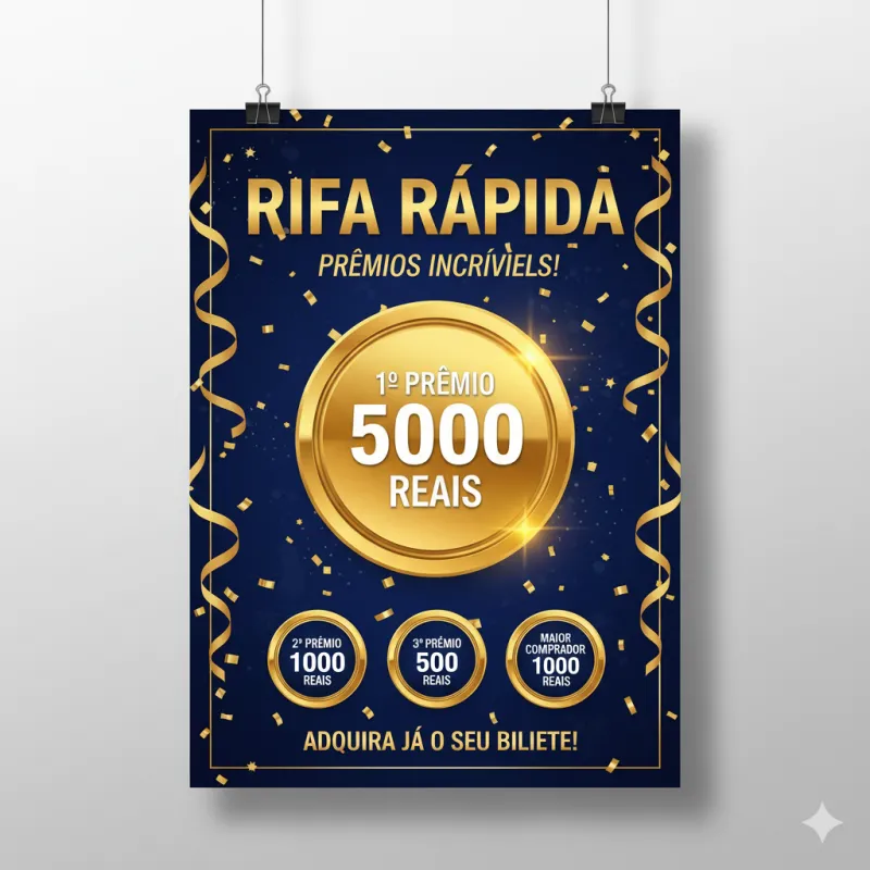 Imagem da campanha Rifa rápida. 5000 no pix